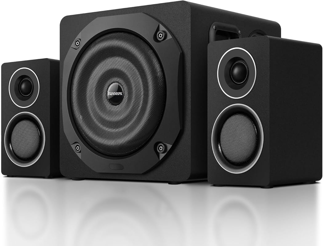 2.1 Computer Speakers with Subwoofer, 100W RMS, 6.5" Deep Bass, Blueto