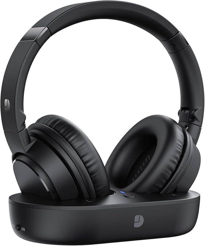 Dytole 65H Wireless TV Headphones – Ultra‑Low Latency, Transmitting Ch
