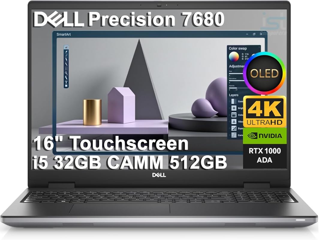 Dell Precision 7680 Mobile Workstation 16‑inch OLED 4K UHD+ Touchscree