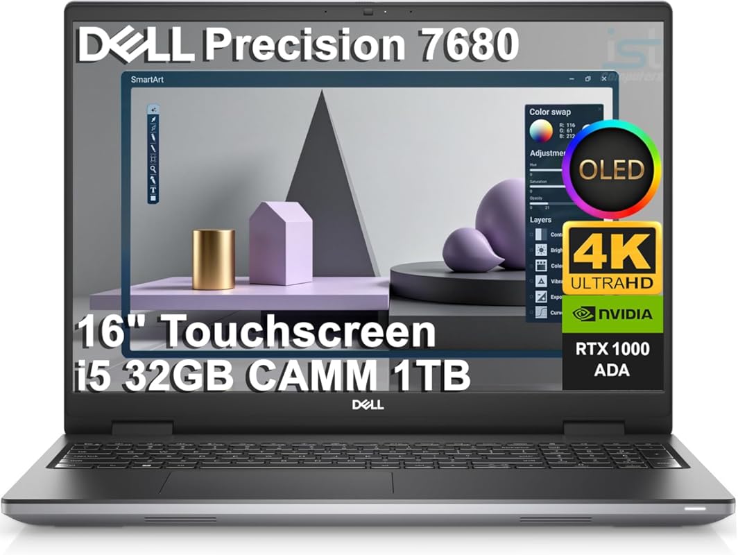 Dell Precision 7680 Mobile Workstation 16‑inch OLED 4K UHD+ Touchscree