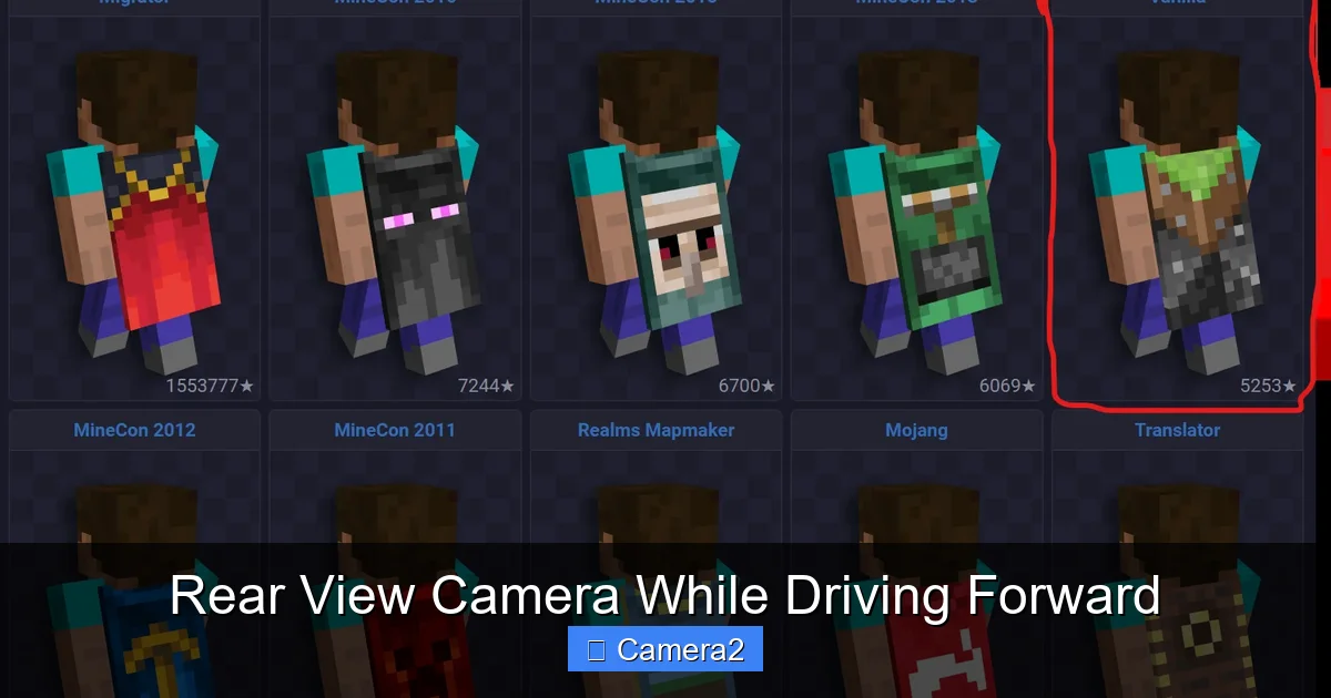Rear View Camera While Driving Forward