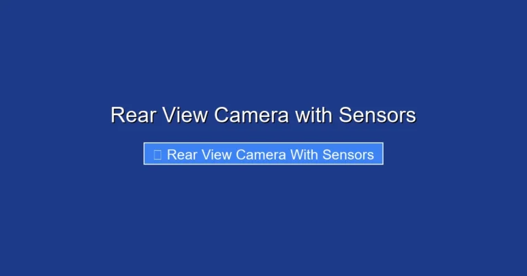 Rear View Camera with Sensors