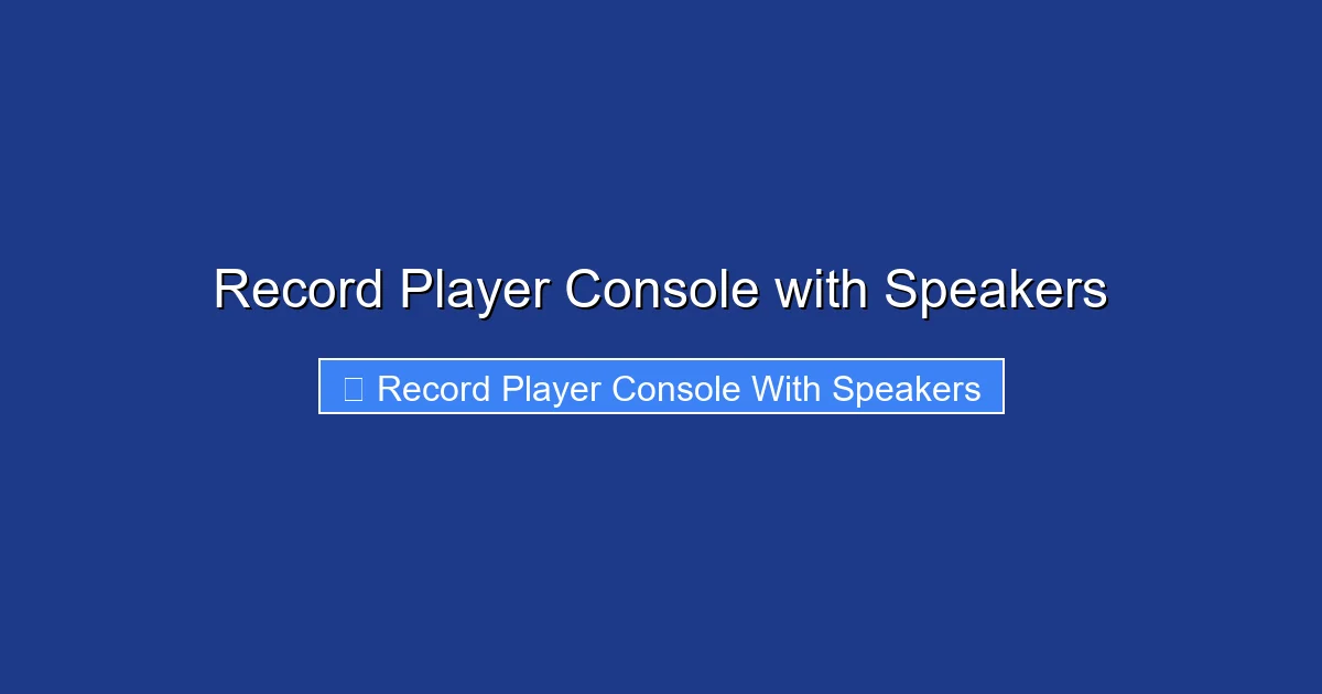 Record Player Console with Speakers