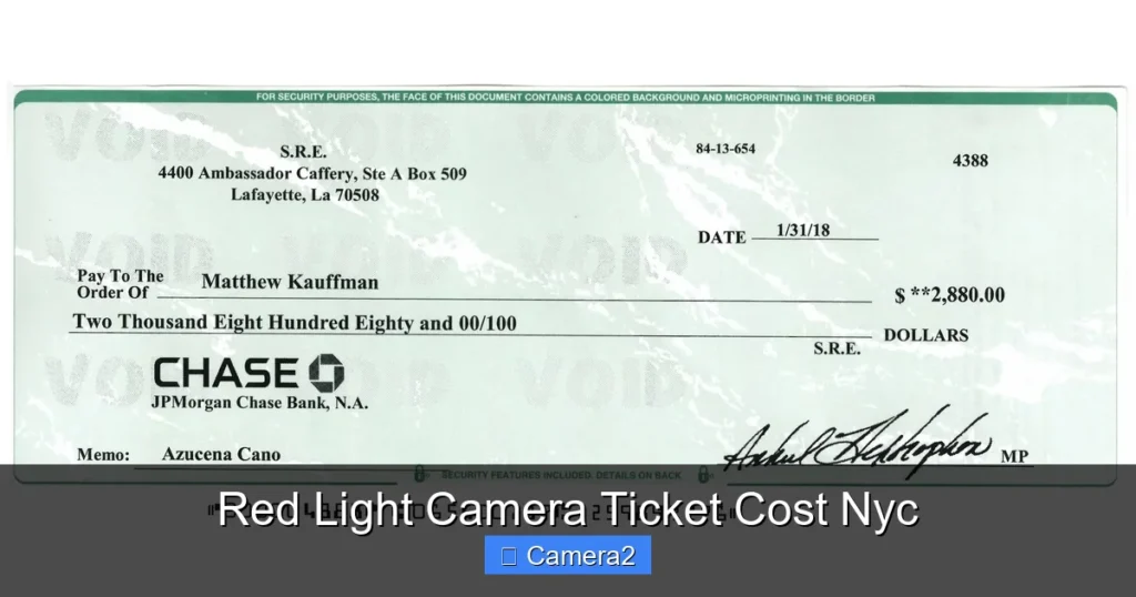 Red Light Camera Ticket Cost Nyc