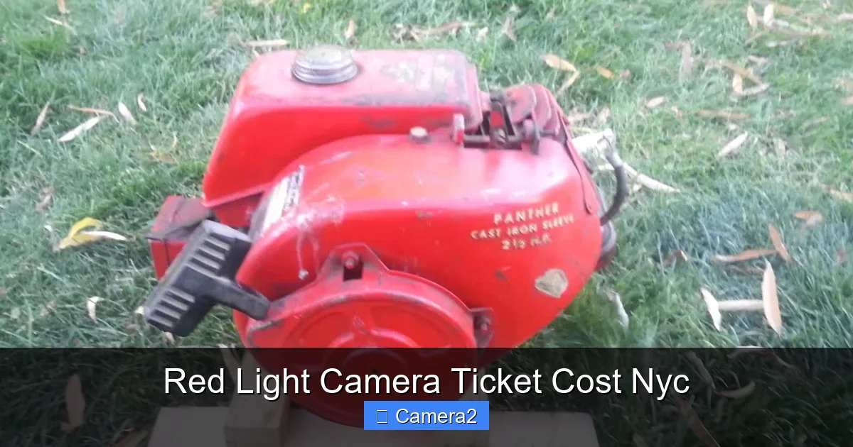 Red Light Camera Ticket Cost Nyc