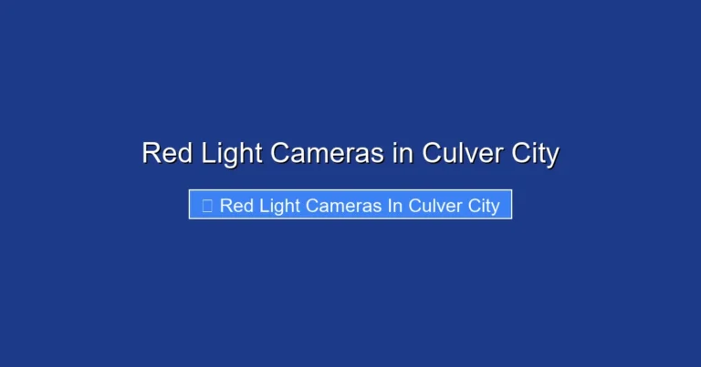 Red Light Cameras in Culver City
