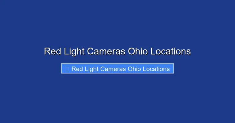 Red Light Cameras Ohio Locations