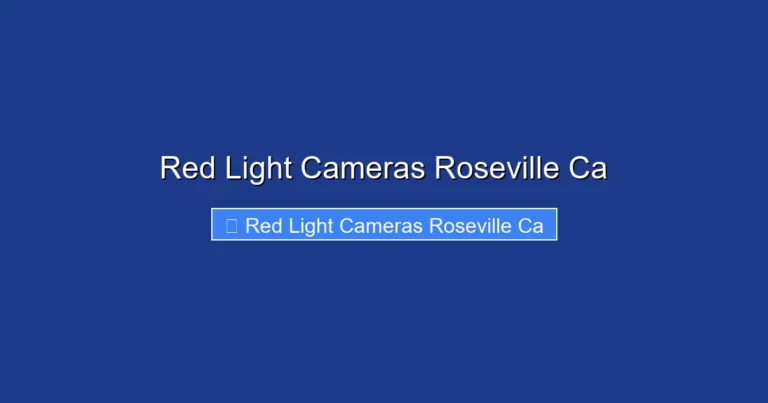 Red Light Cameras Roseville Ca