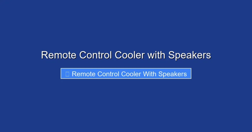 Remote Control Cooler with Speakers
