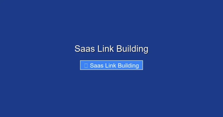 Saas Link Building