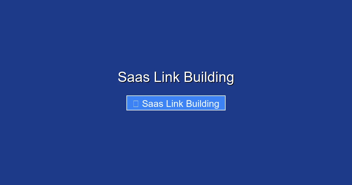 Saas Link Building
