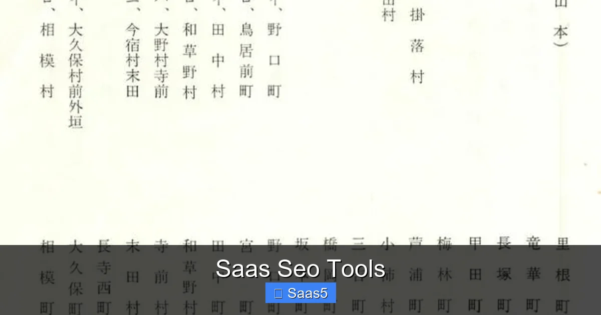 Saas Seo Tools
