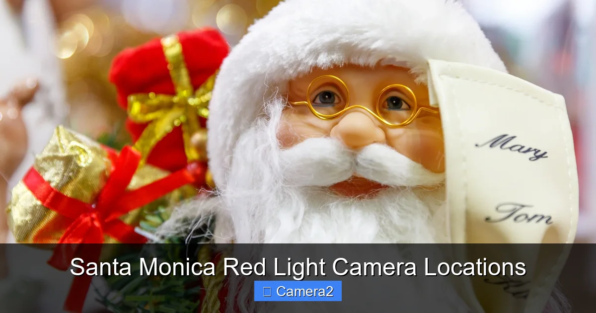 Santa Monica Red Light Camera Locations