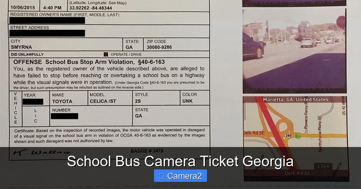 School Bus Camera Ticket Georgia