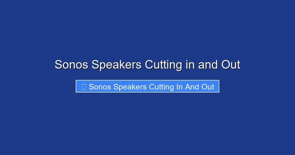 Sonos Speakers Cutting in and Out