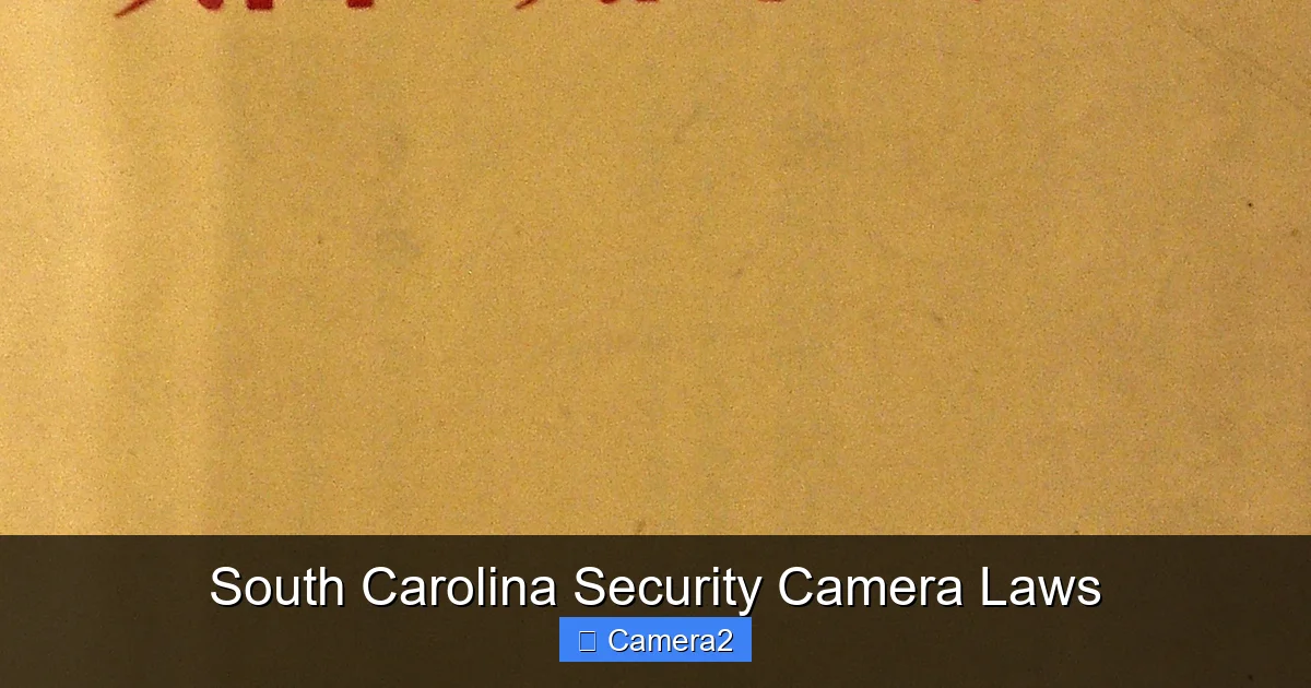 South Carolina Security Camera Laws