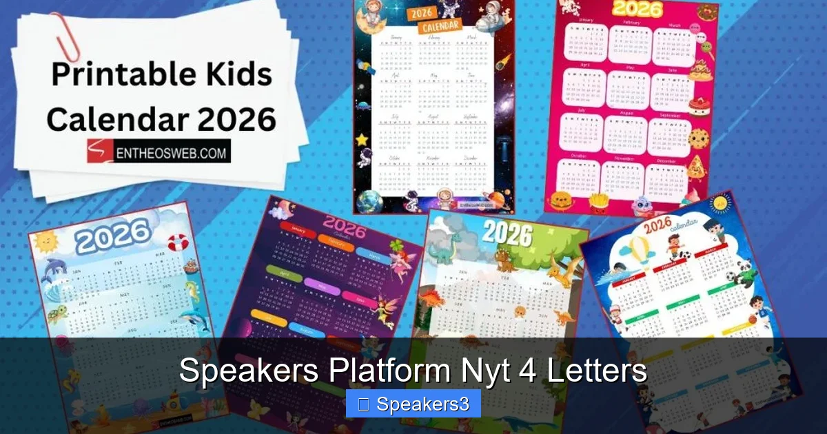 Speakers Platform Nyt 4 Letters