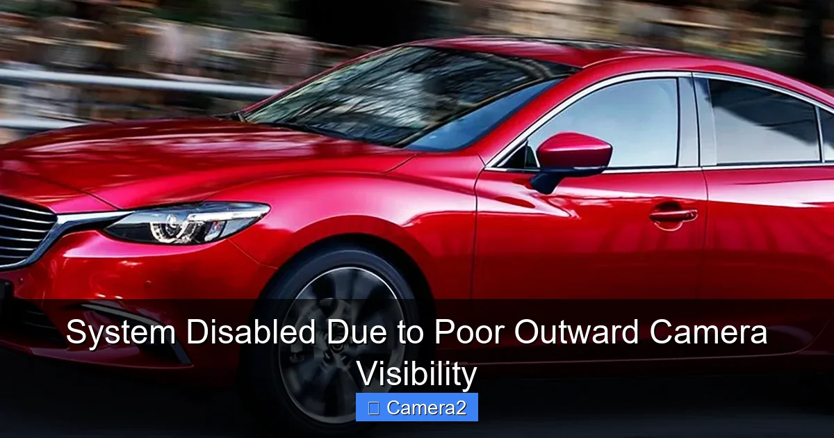 System Disabled Due to Poor Outward Camera Visibility