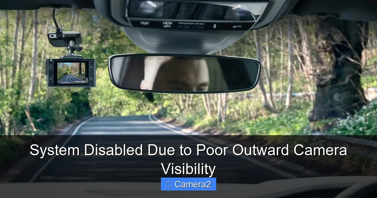 System Disabled Due to Poor Outward Camera Visibility