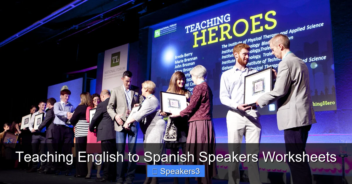 Teaching English to Spanish Speakers Worksheets