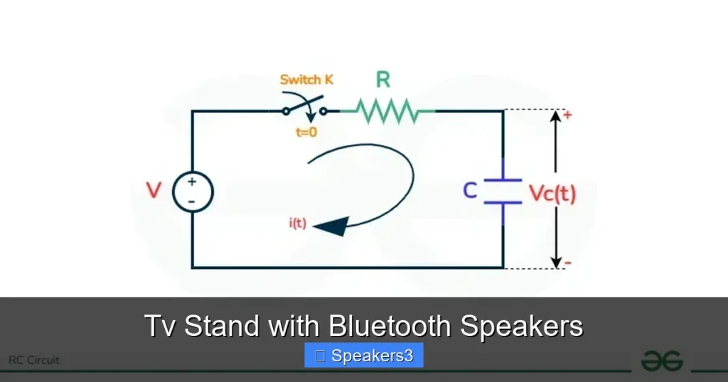 Tv Stand with Bluetooth Speakers