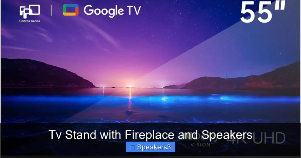 Tv Stand with Fireplace and Speakers
