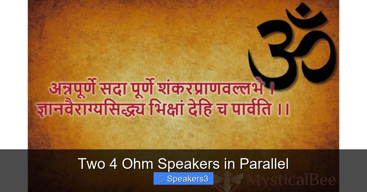 Two 4 Ohm Speakers in Parallel