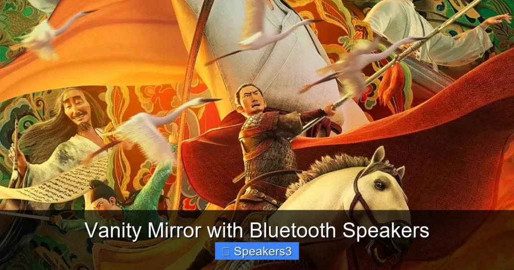 Vanity Mirror with Bluetooth Speakers