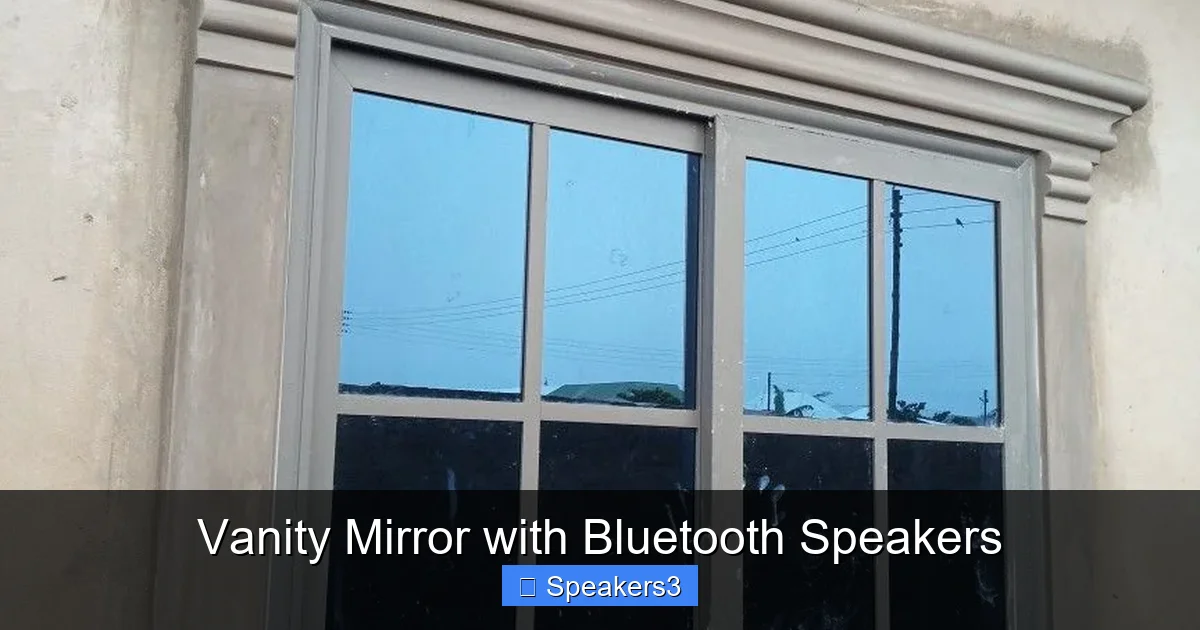 Vanity Mirror with Bluetooth Speakers