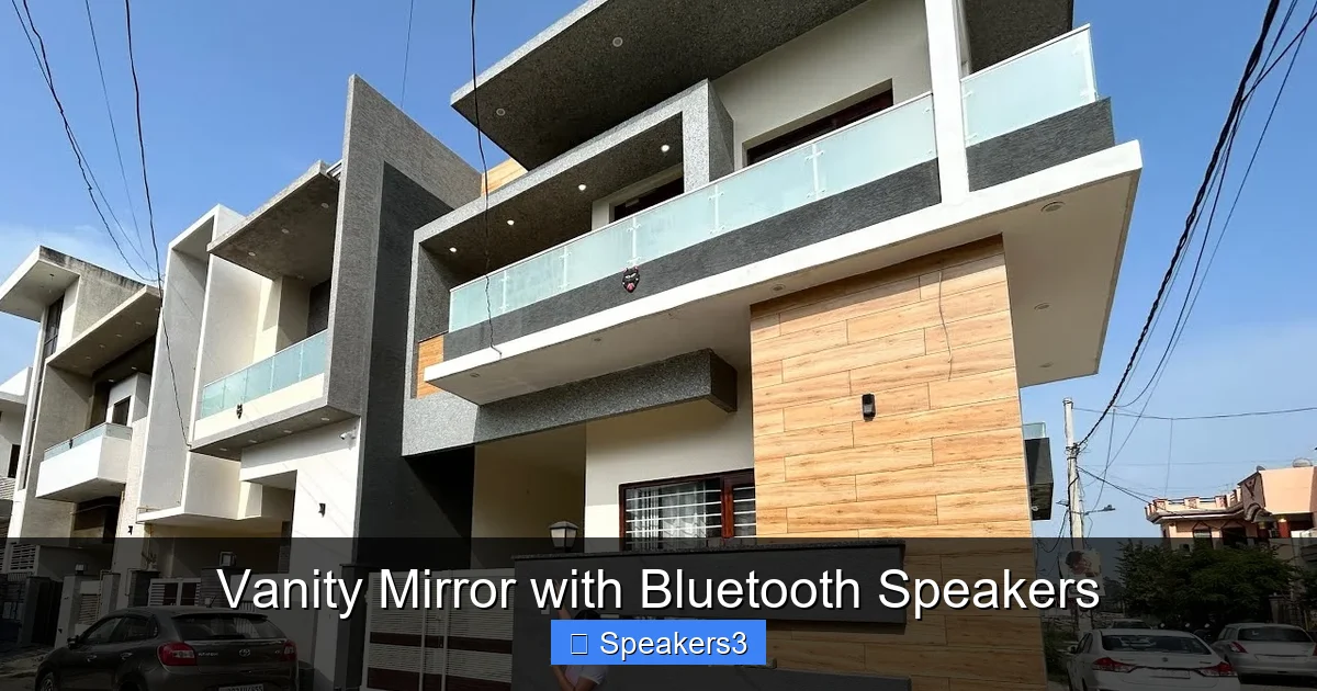 Vanity Mirror with Bluetooth Speakers