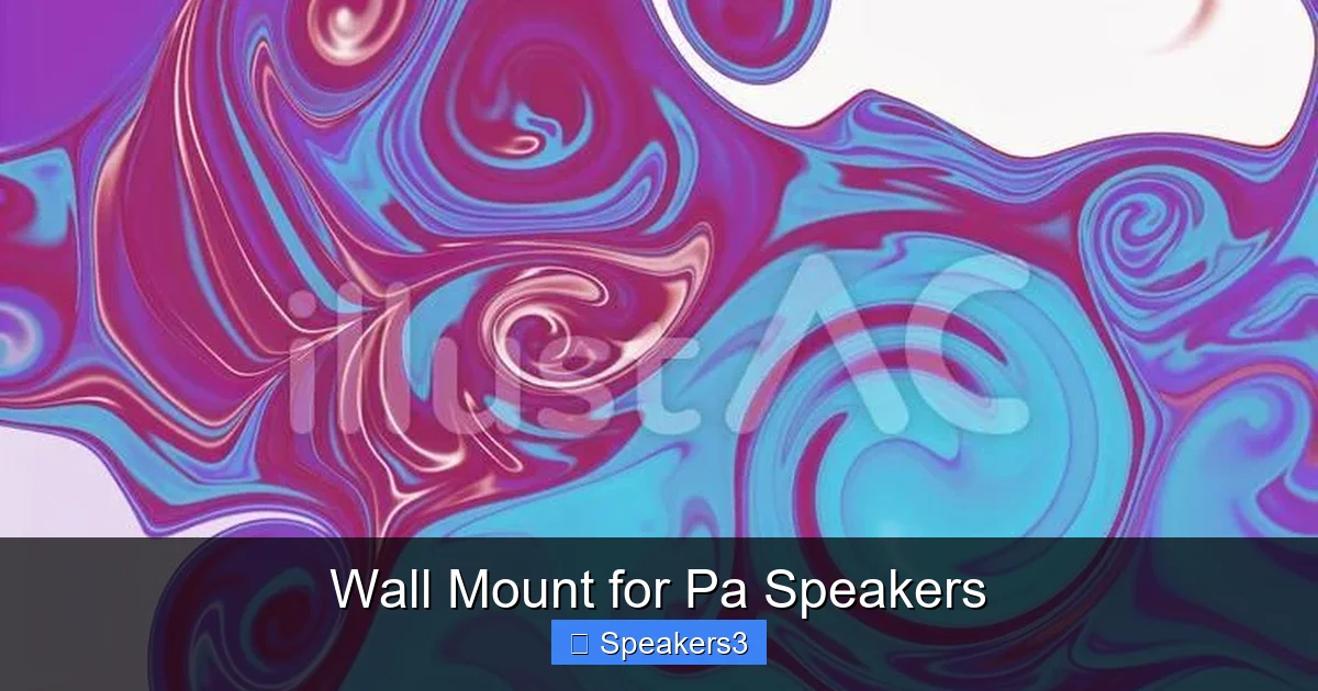 Wall Mount for Pa Speakers