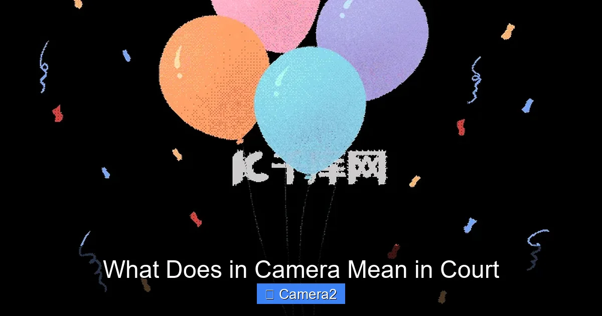 What Does in Camera Mean in Court
