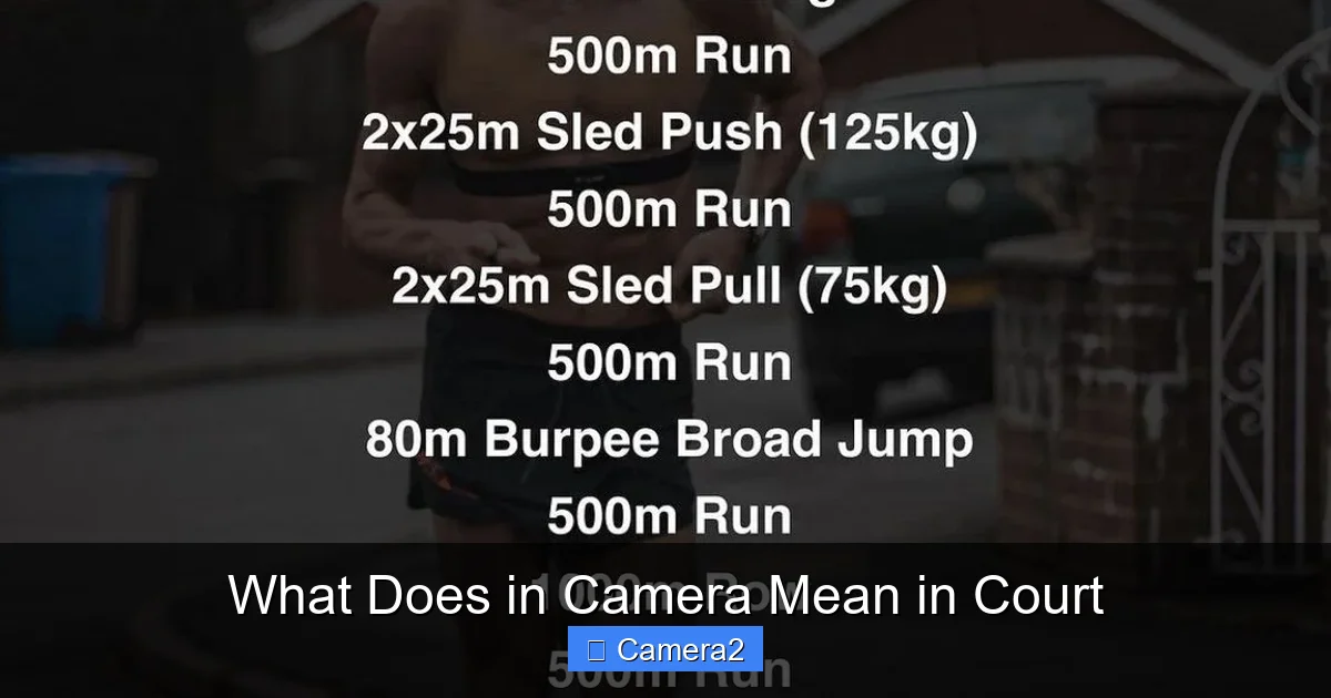 What Does in Camera Mean in Court