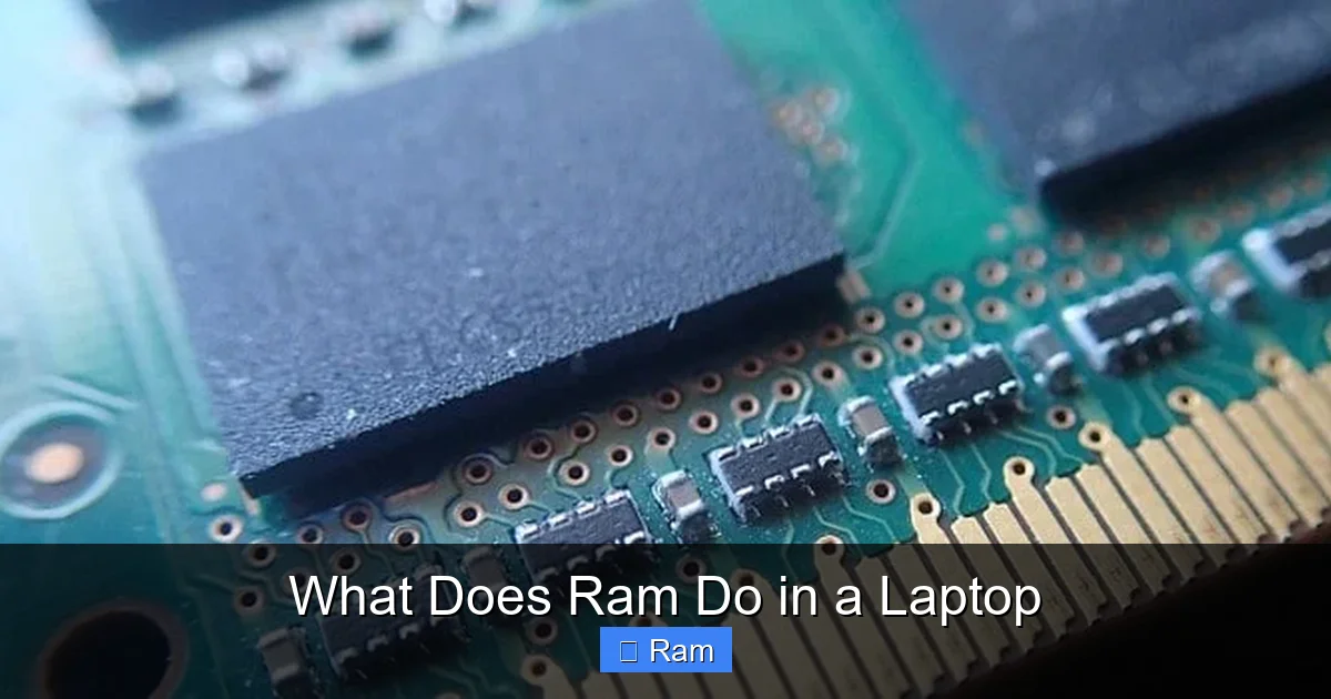 What Does Ram Do in a Laptop