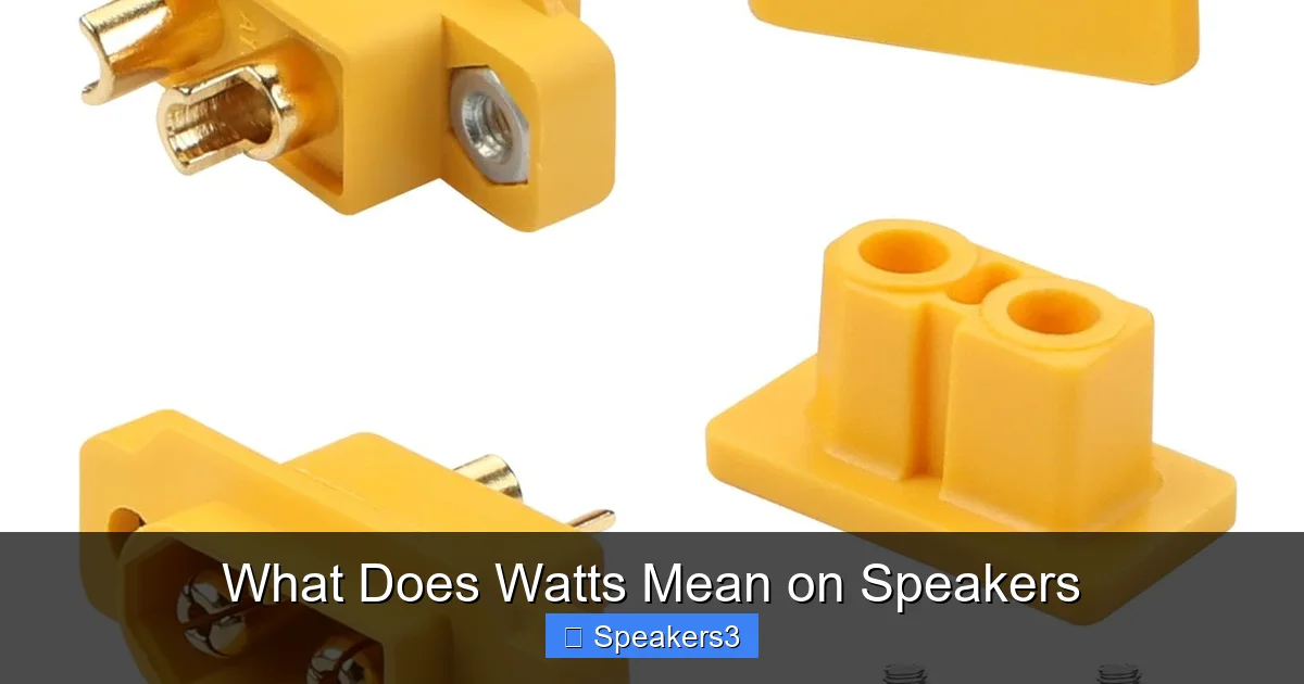 What Does Watts Mean on Speakers