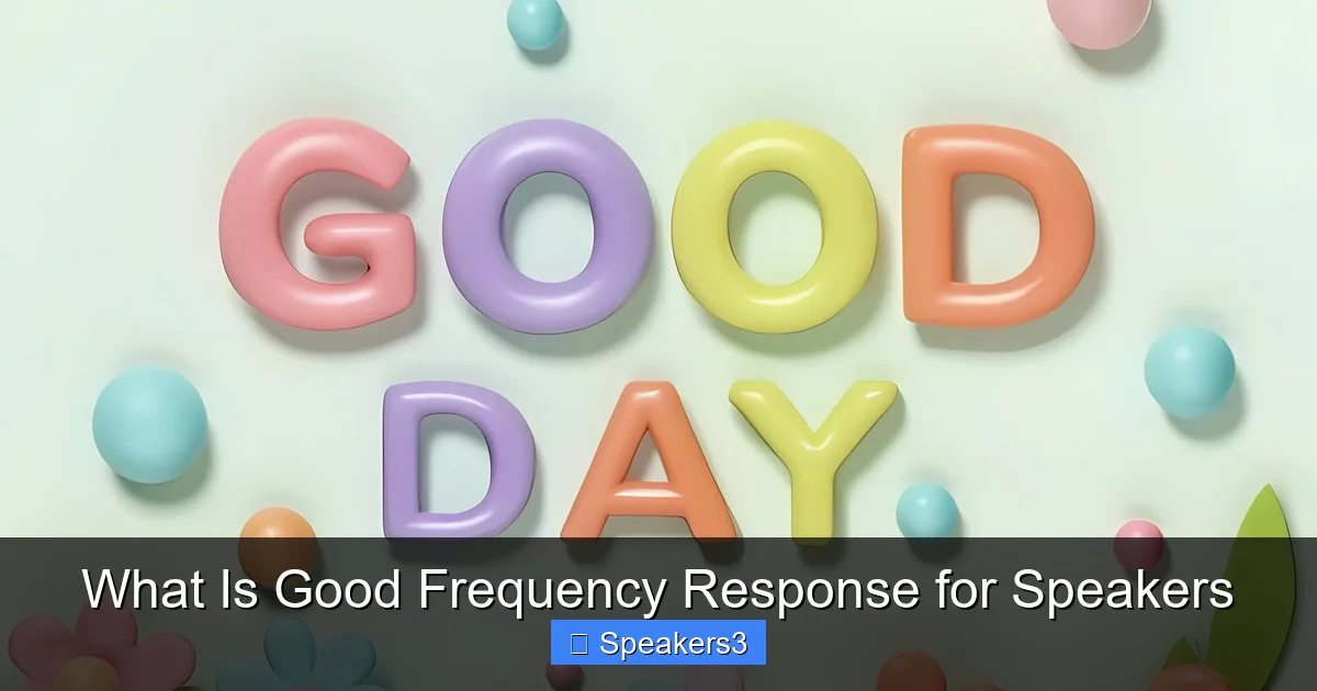 What Is Good Frequency Response for Speakers