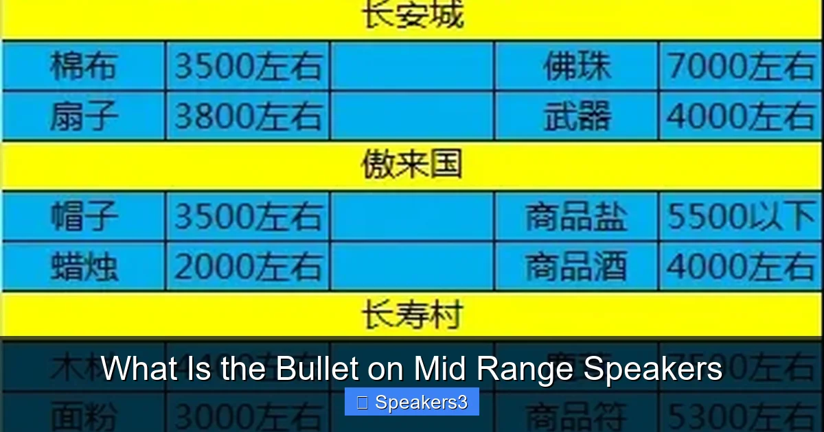 What Is the Bullet on Mid Range Speakers