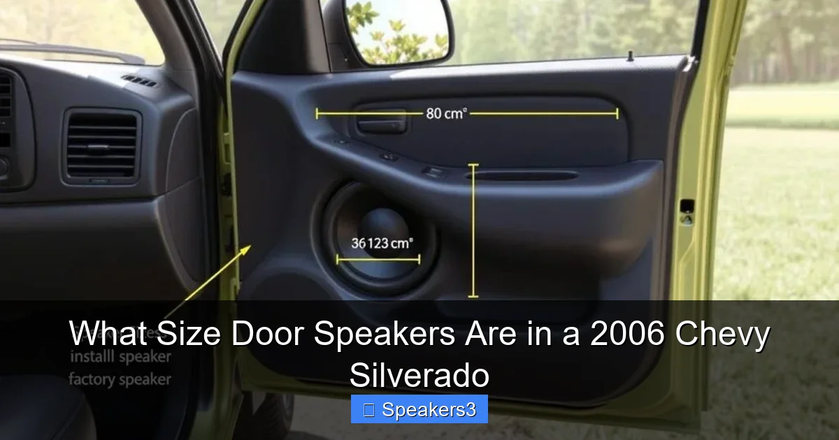 What Size Door Speakers Are in a 2006 Chevy Silverado