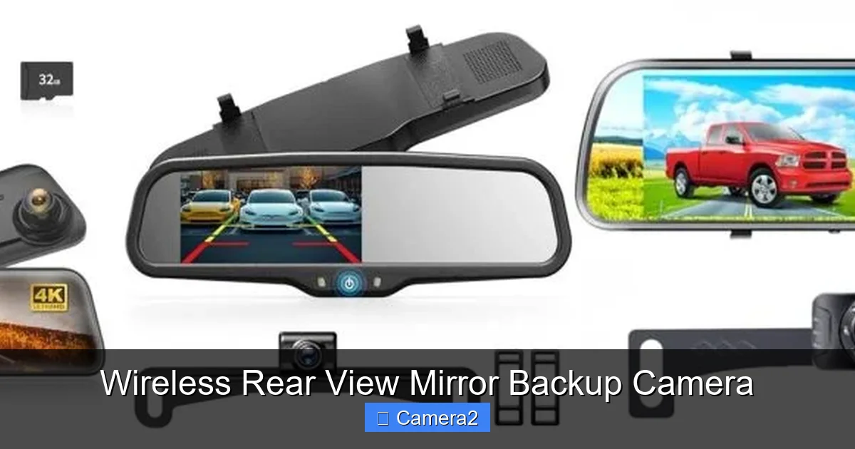 Wireless Rear View Mirror Backup Camera