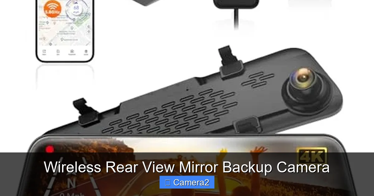 Wireless Rear View Mirror Backup Camera