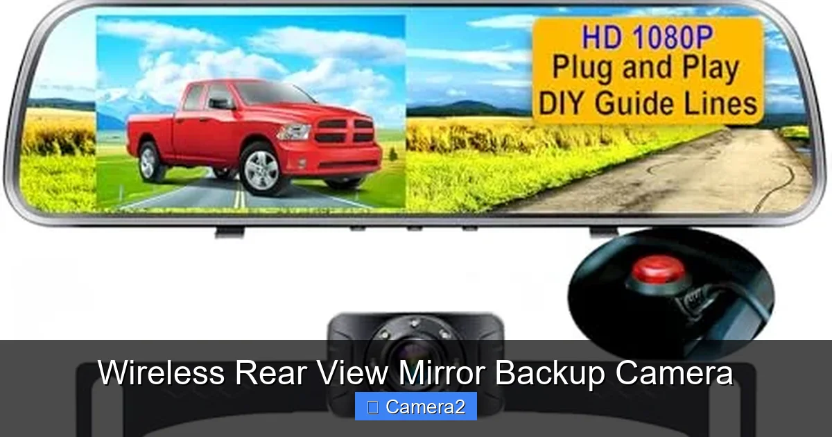 Wireless Rear View Mirror Backup Camera