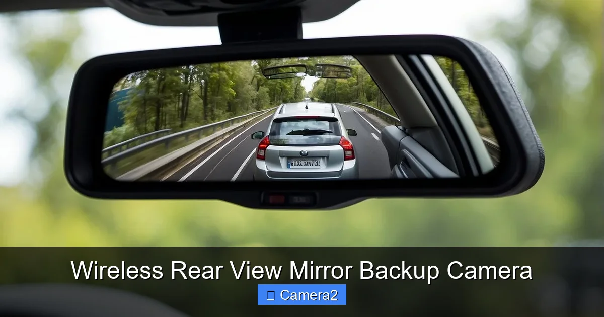 Wireless Rear View Mirror Backup Camera