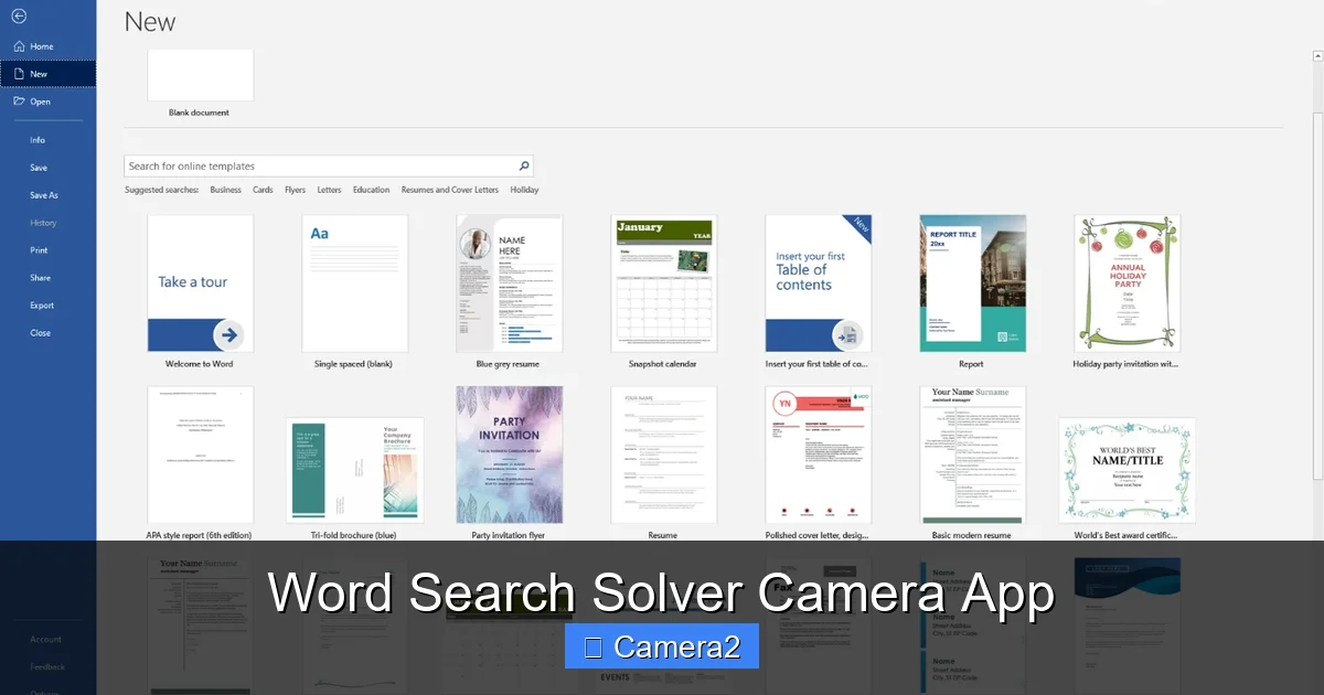 Word Search Solver Camera App