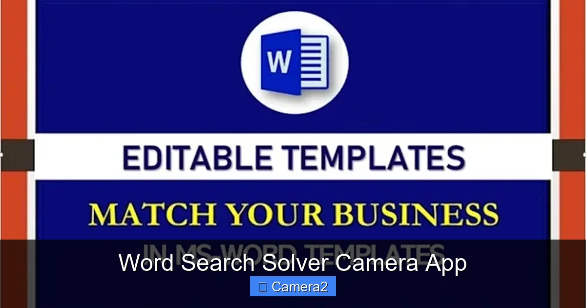 Word Search Solver Camera App
