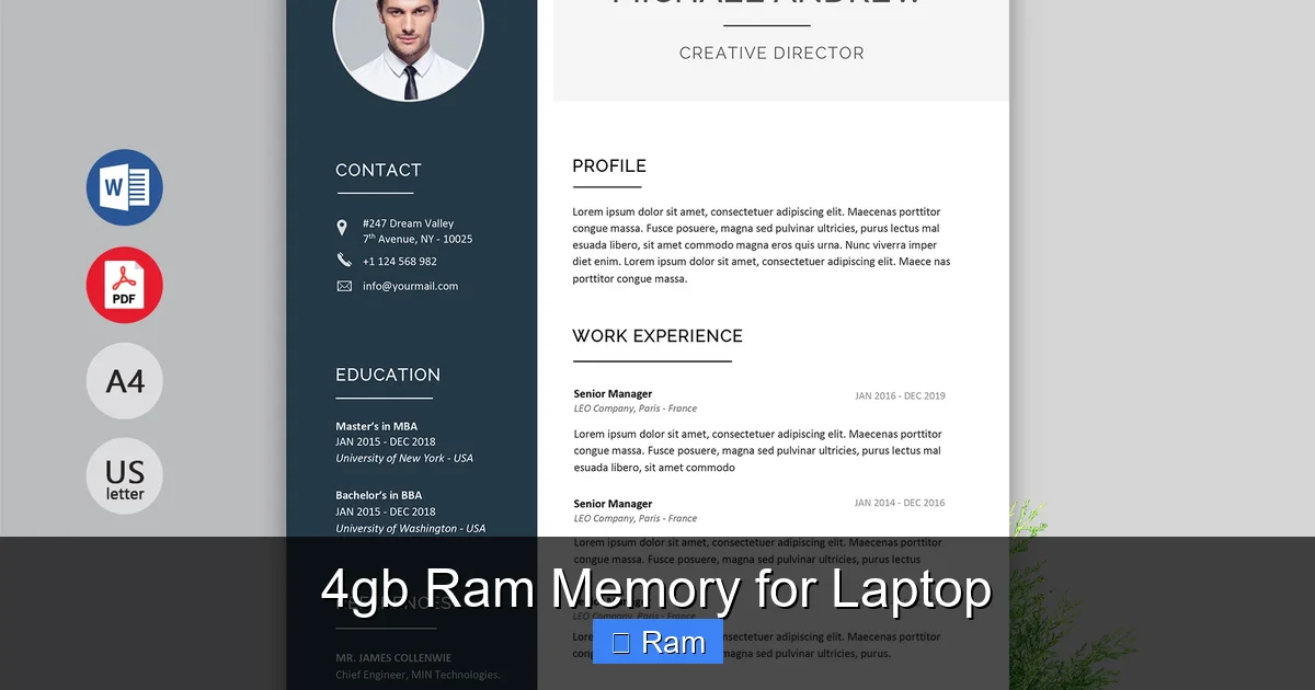 4gb Ram Memory for Laptop