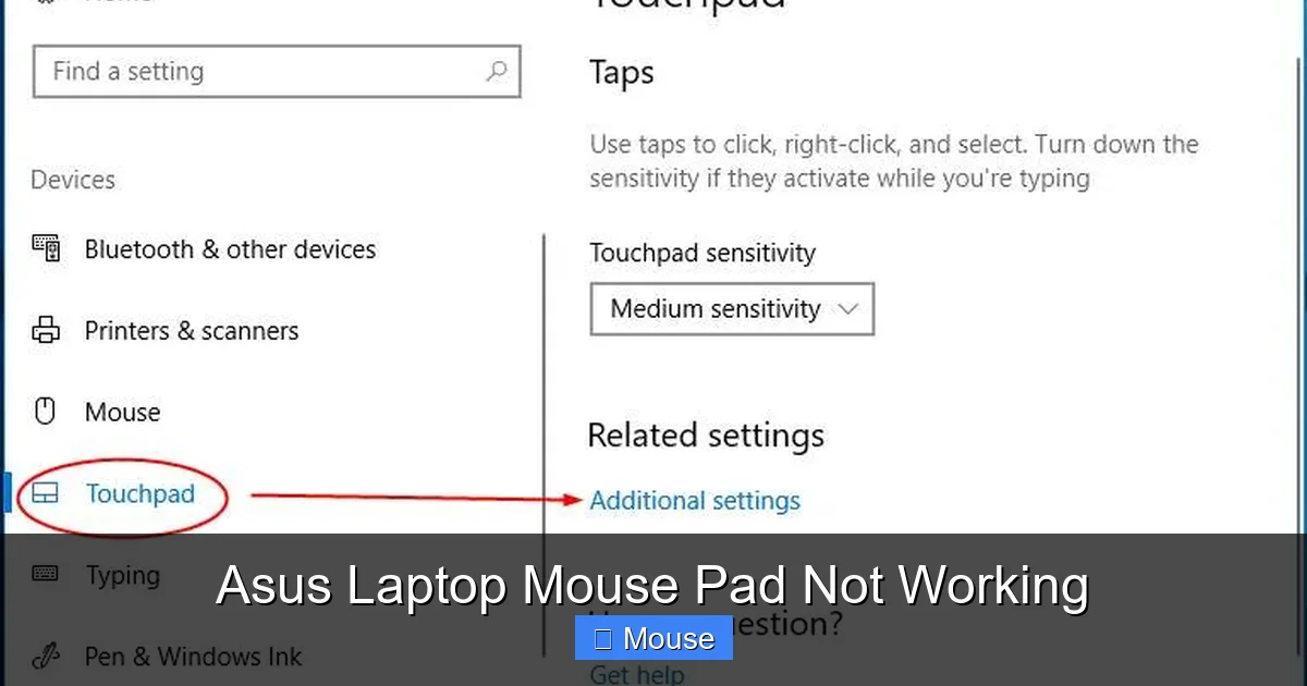Asus Laptop Mouse Pad Not Working