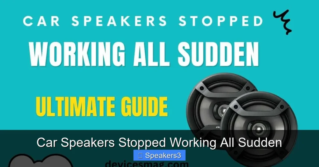 Car Speakers Stopped Working All Sudden
