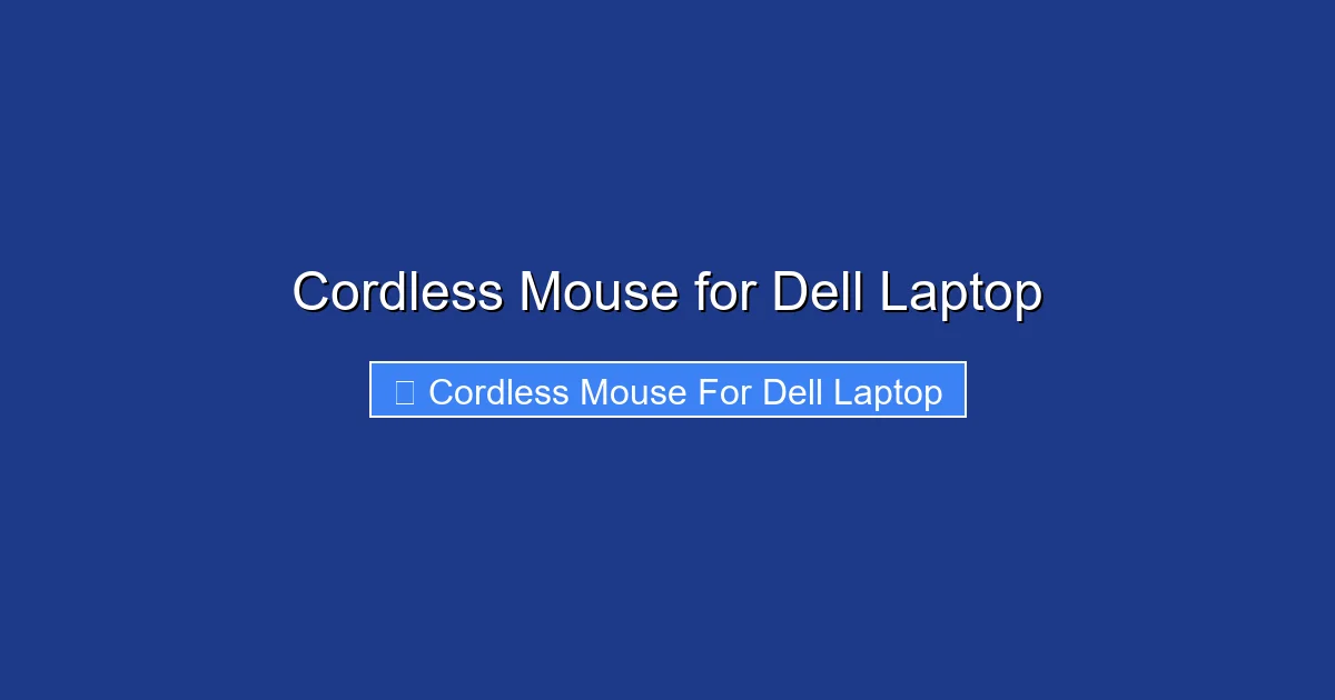 Cordless Mouse for Dell Laptop
