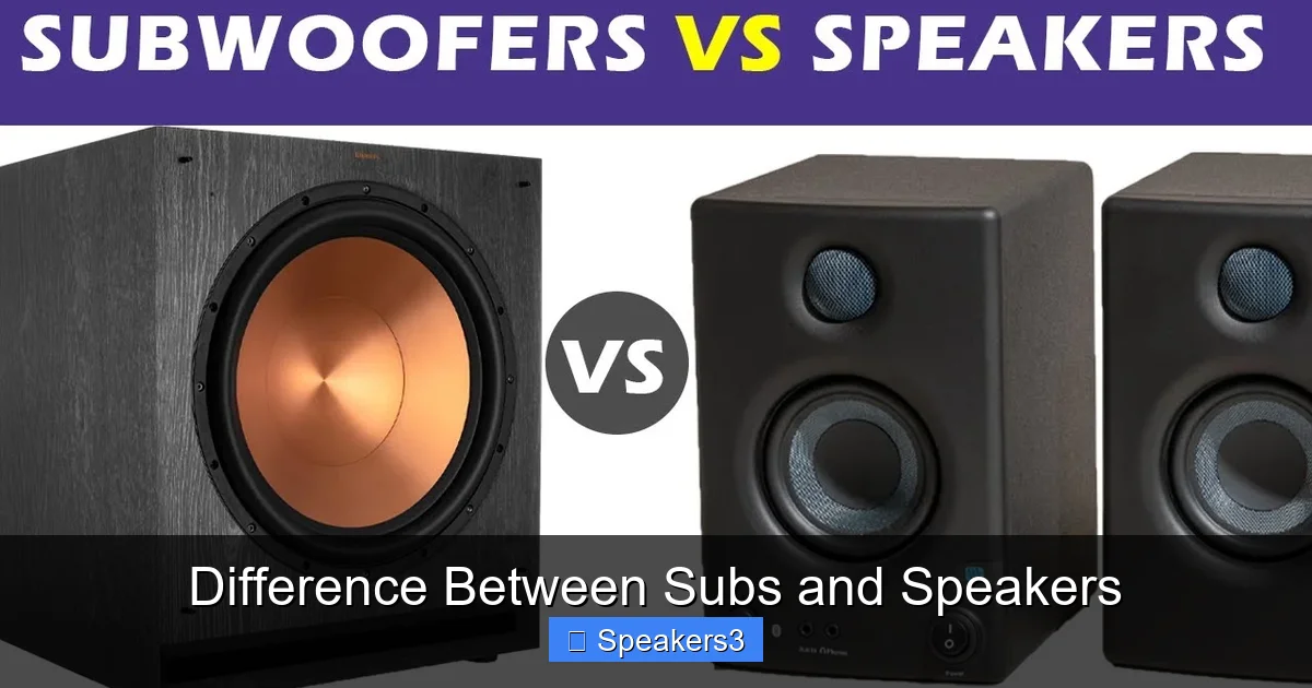 Difference Between Subs and Speakers
