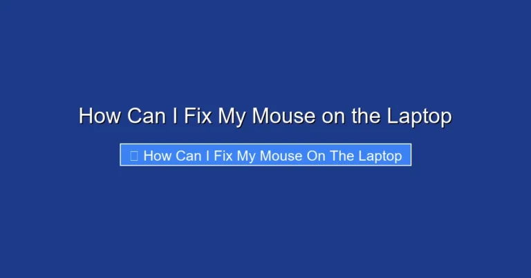How Can I Fix My Mouse on the Laptop